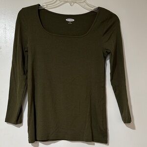 Old Navy Women's Forest Green Long Sleeve Top